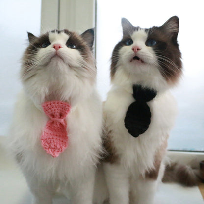 Mokka - Crochet Cat Necktie – Soft & Charming Accessory for Stylish Pets