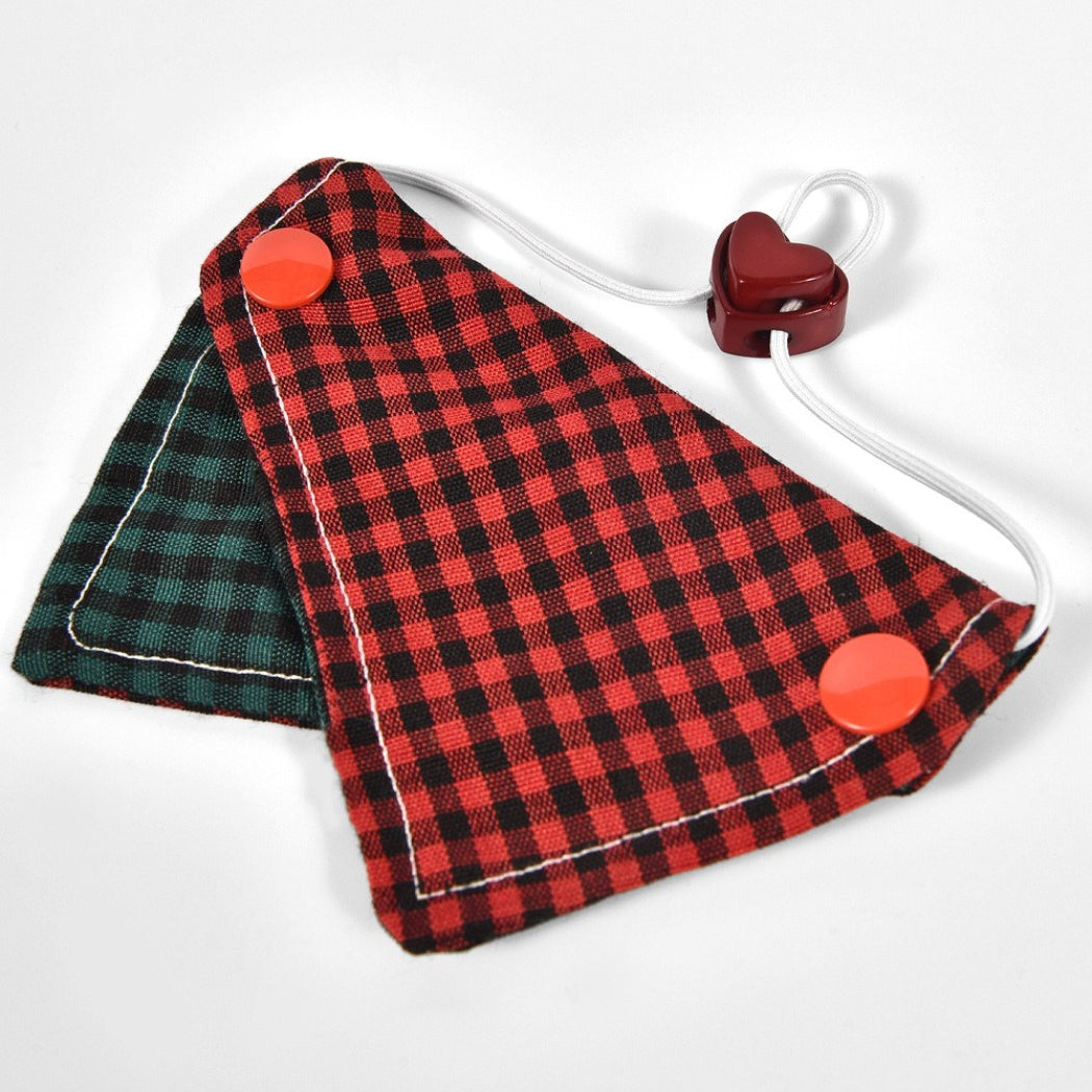 Mokka Wild Print Pet Bandana Collar shown from side angle