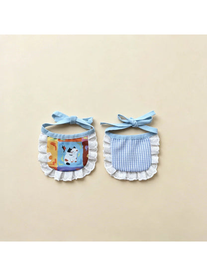Mokka - Patterned Eyelet-Lace Ruffle Cat Neckwear
