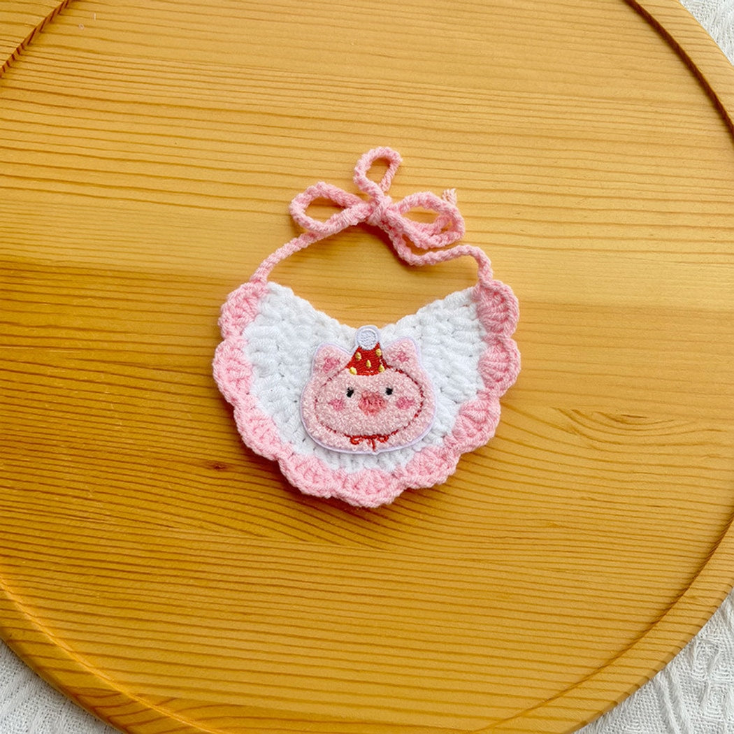 Mokka - Cartoon Party Scalloped Cat Bib