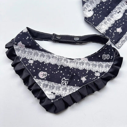 Mokka - Star Print Ruffle Pet Neckwear