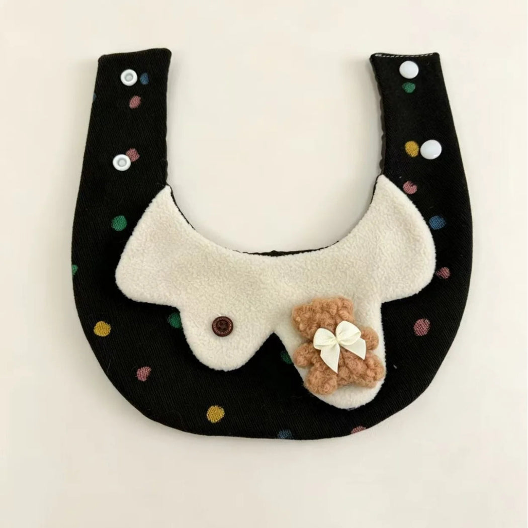 Mokka - Teddy Bear Polka Dot Pet Collar