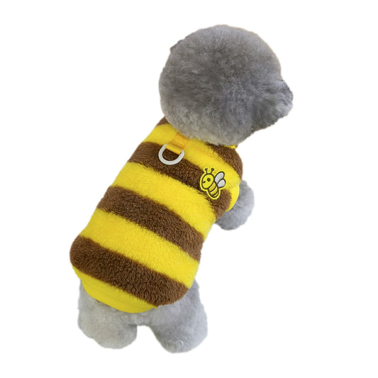 Ozzie - Bee Stripe Cartoon Two-Leg Dog Coat