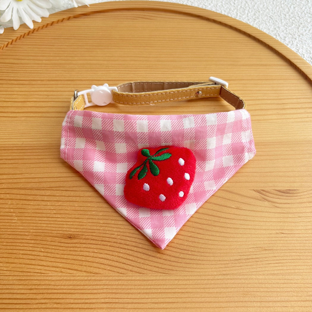 Mokka - Checked Cat Bandana Collar