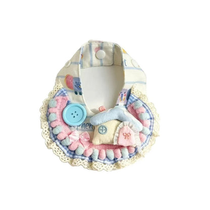 Mokka - Double-Layer Ruffle Bow Pet Collar
