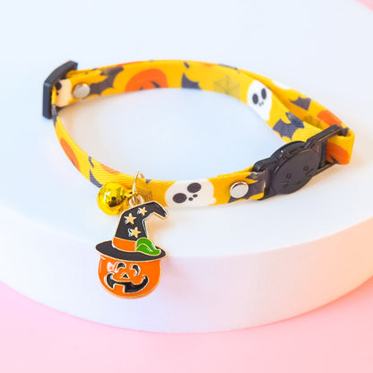 Halloweek - Halloween Pumpkin Ghost Cat Collar