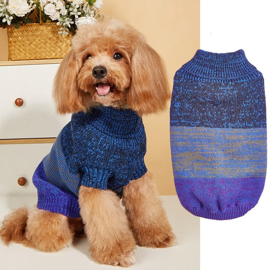 Ozzie - Striped Knit-Style Pet Pullover Dog Sweater