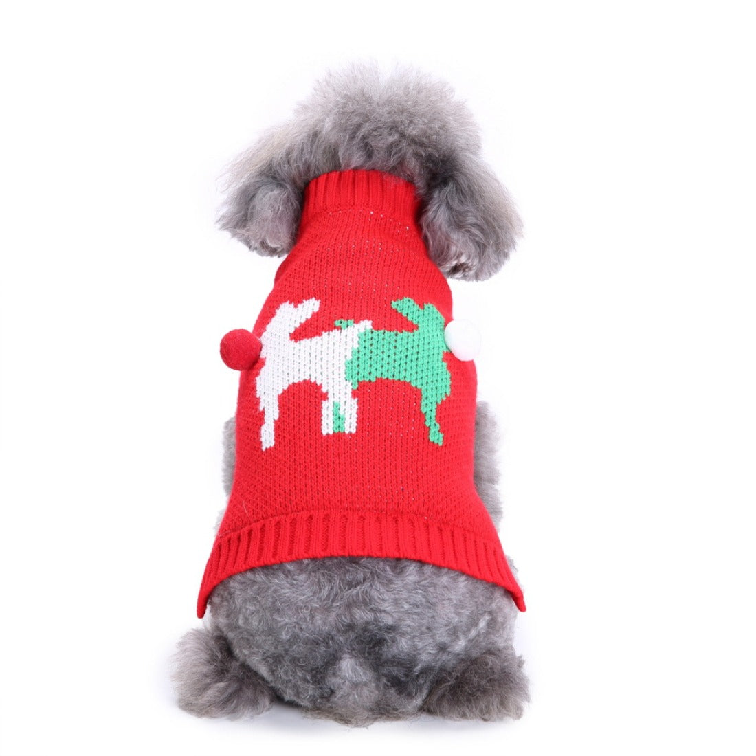 Christmoo - Reindeer Pattern Fall-Winter Sweater for Small to Medium Pets