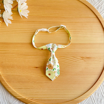 Mokka - Floral Tie Detail Gentry Style Cat Collar