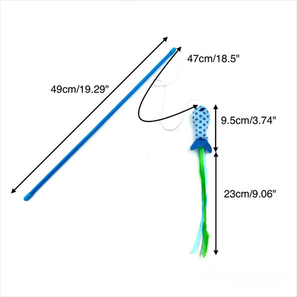Moo – Fish Ribbon Wand Toy