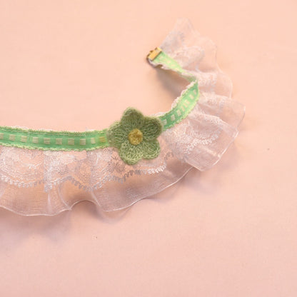 Mokka - Floral Lace Ruffle Decorative Cat Collar