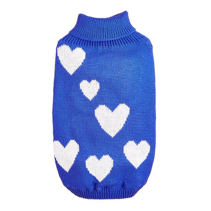 Ozzie - Heart Pattern Pet Knit Sweater Dress