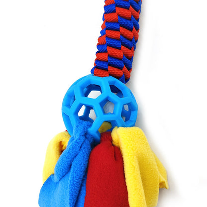 Petkin - Braided Multi-Color Dog Rope Ball Toy