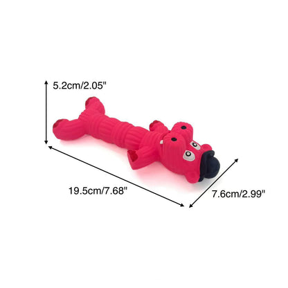 Petkin durable rubber chew toy for dogs featuring a funny character design