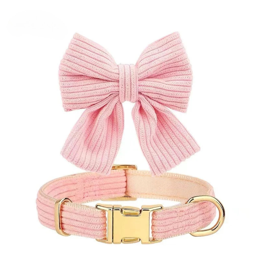 Loofie - Colorful Ribbed Bow Pet Collar