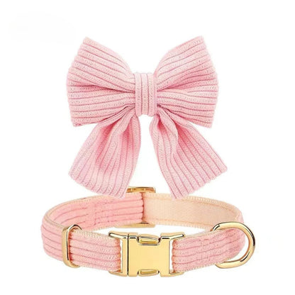 Loofie - Colorful Ribbed Bow Pet Collar