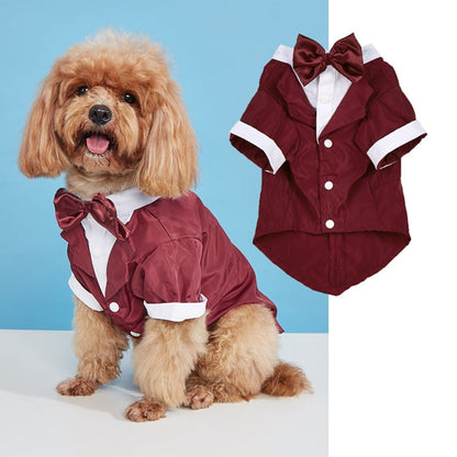 Ozzie - Formal Button Front Dog Shirt Suit Outfit