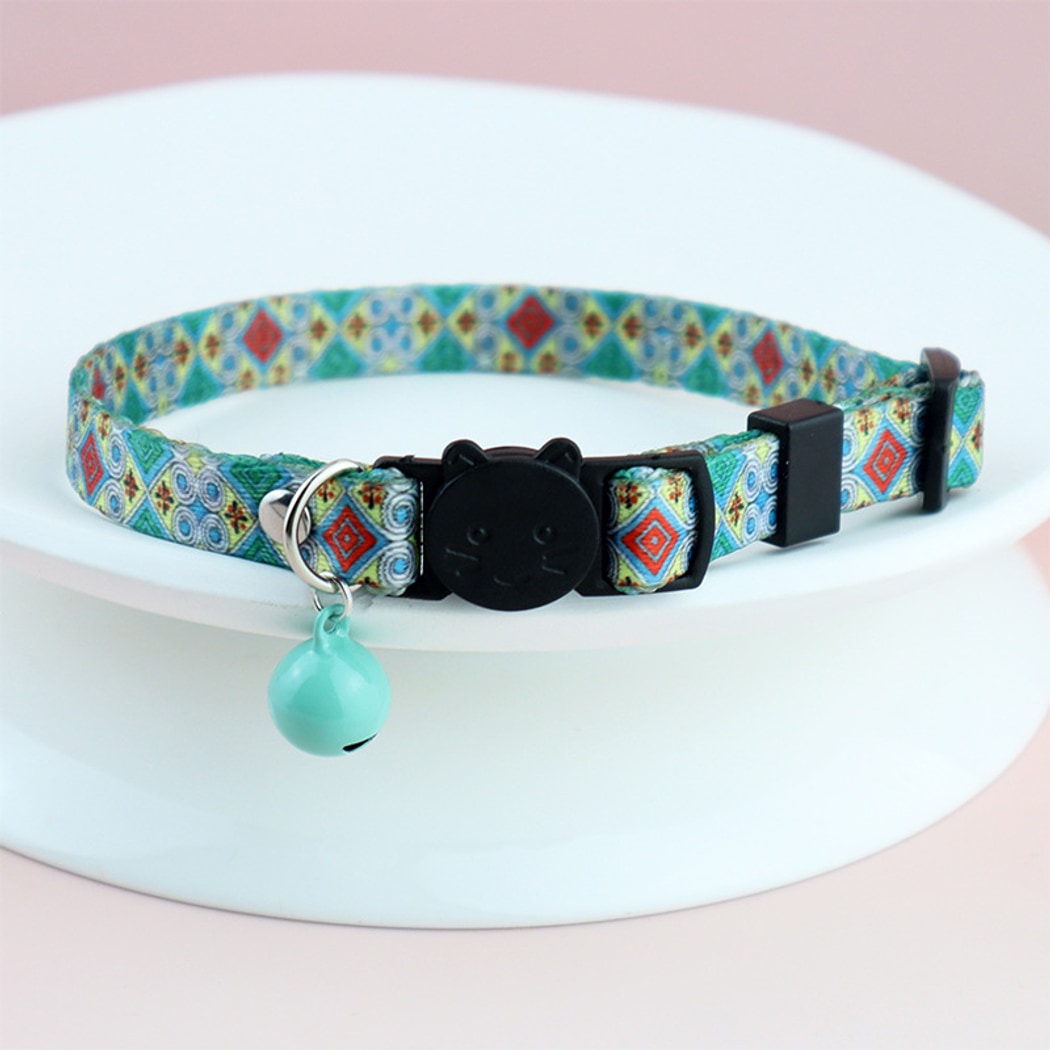 Mokka - Floral Print Cat Collar With AirTag Holder