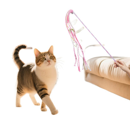 Moo - Bell-Tip Tassel Wand Cat Toy