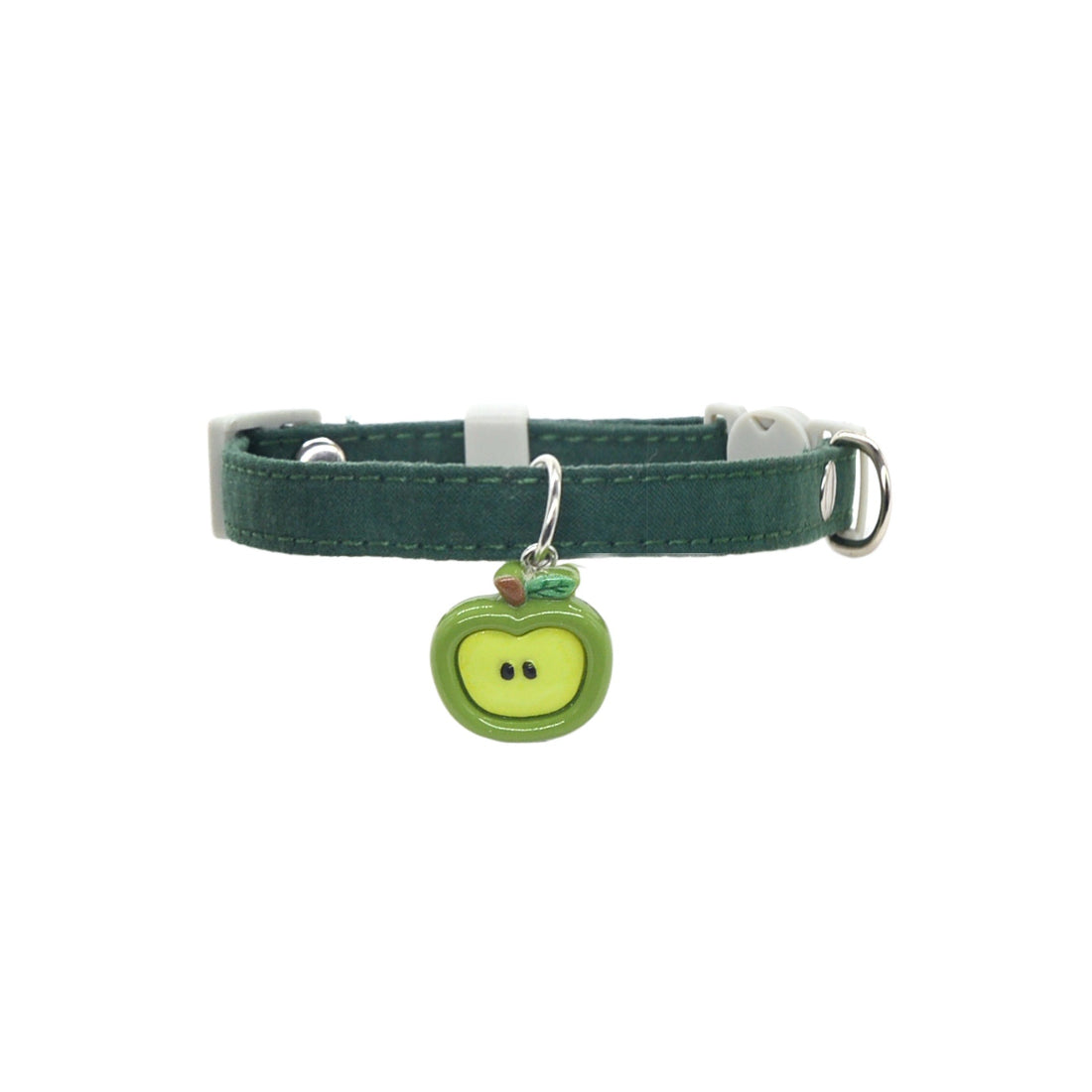 Close-up of silver charm attached to Mokka Colour Charm Breakaway Collar