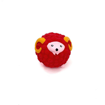 Petkin - Bouncy Ram Rubber Squeaky Toy