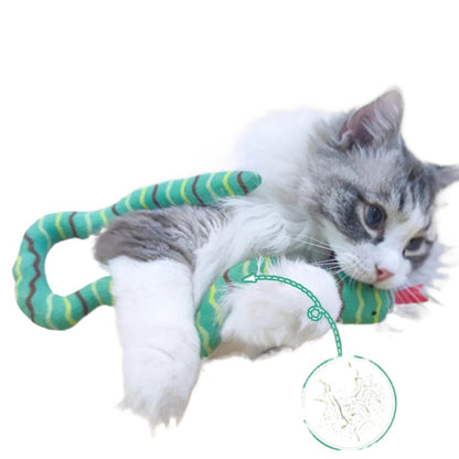 Moo - Snake-Shaped Plush Cat Toy
