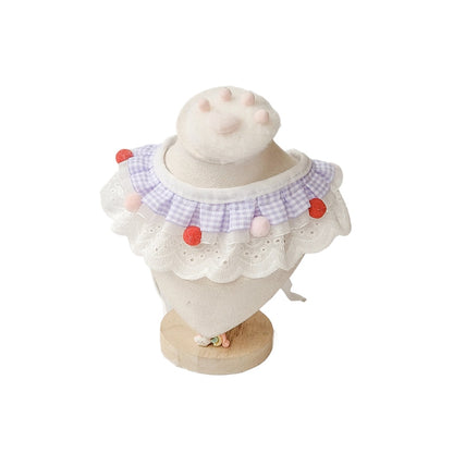 Mokka - Patterned Ruffled Bib Lace-Look Pet Neckwear