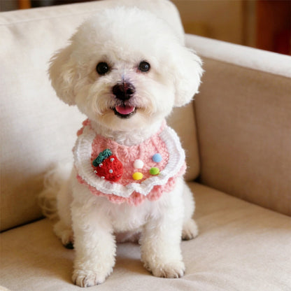 Mokka - Cartoon Fruit Motif Tie-On Pet Bib