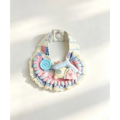 Mokka - Double-Layer Ruffle Bow Pet Collar