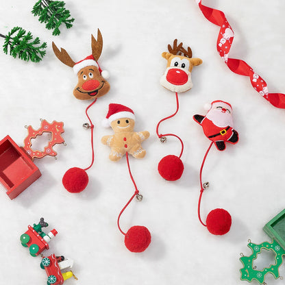 Moo - Christmas Fuzzy Character Pom-Pom Cat Toy