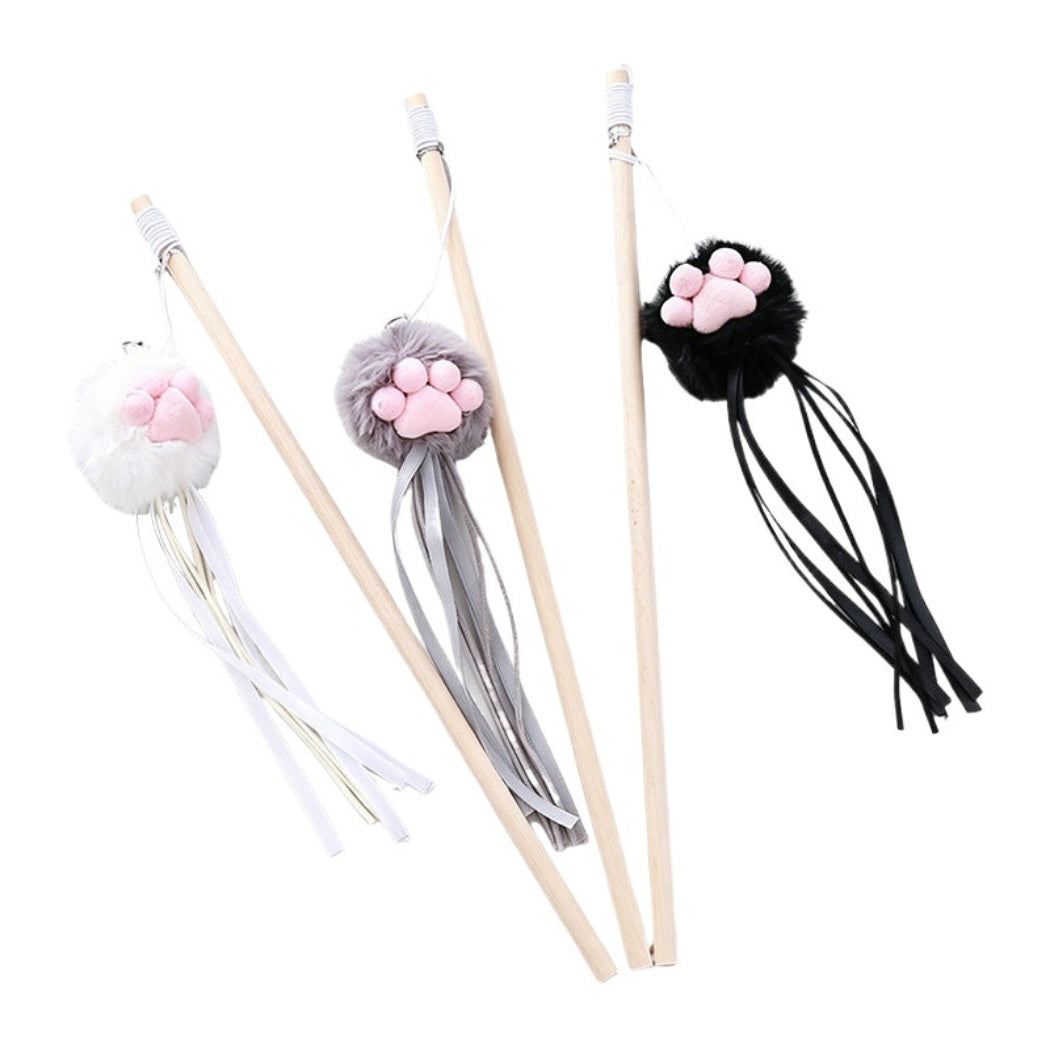 Moo - Cat Paw Tassel Teaser Wand