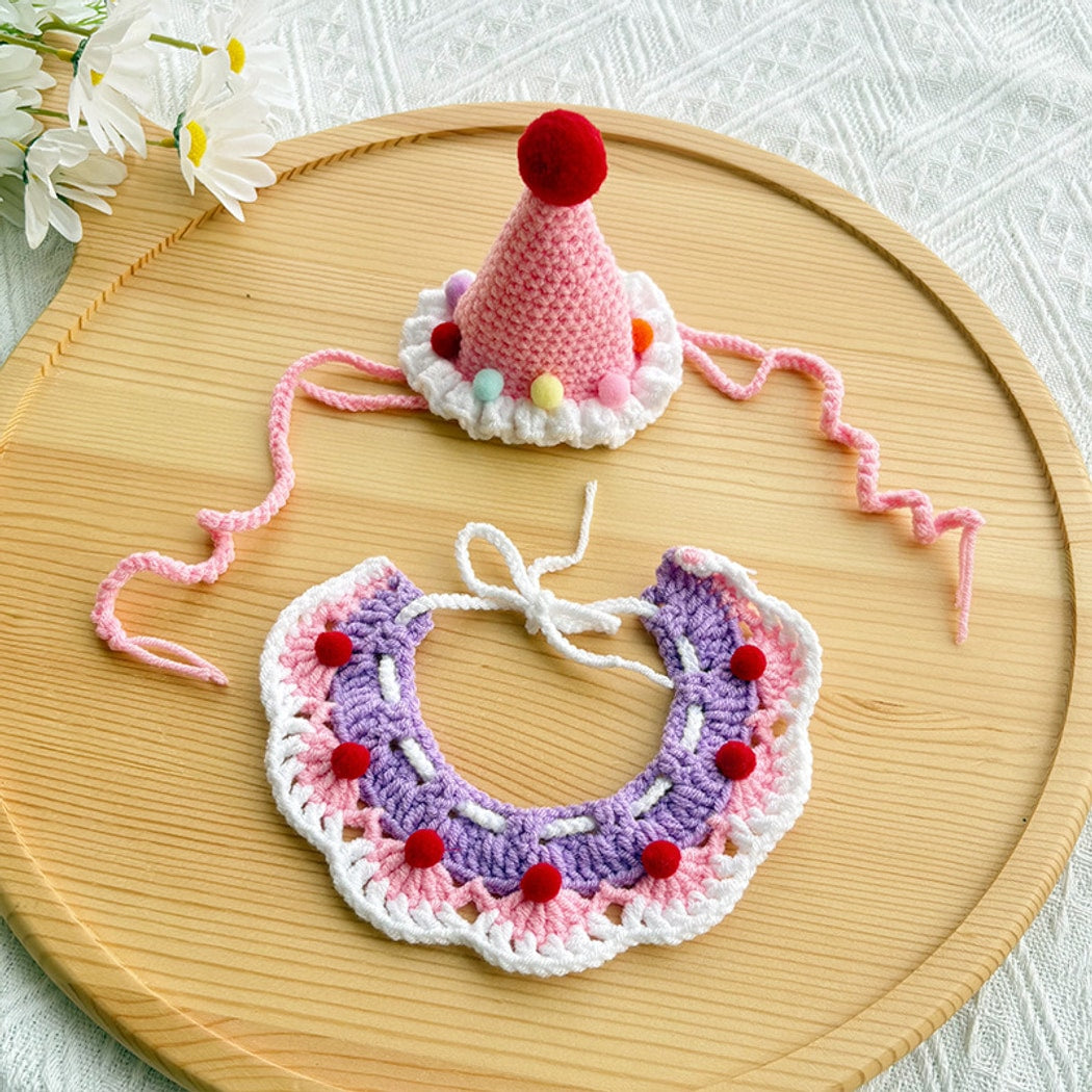 Ozzie - Ice Cream Pet Birthday Hat and Bib