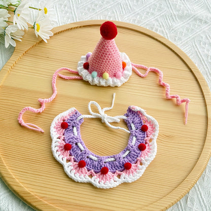 Ozzie - Ice Cream Pet Birthday Hat and Bib