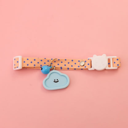 Mokka - Polka Dot Smiley Cat Collar