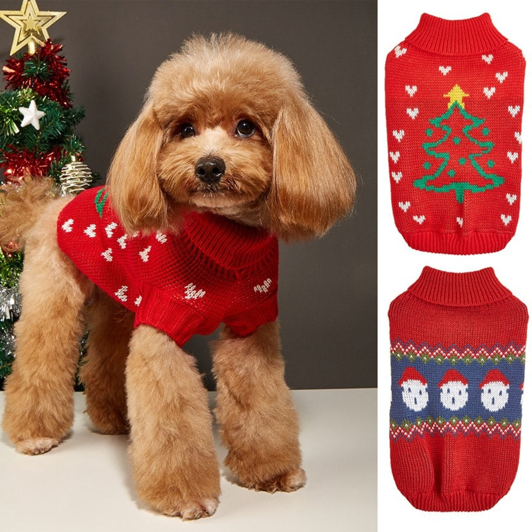 Christmoo - Festive High Neck Dog Christmas Sweater