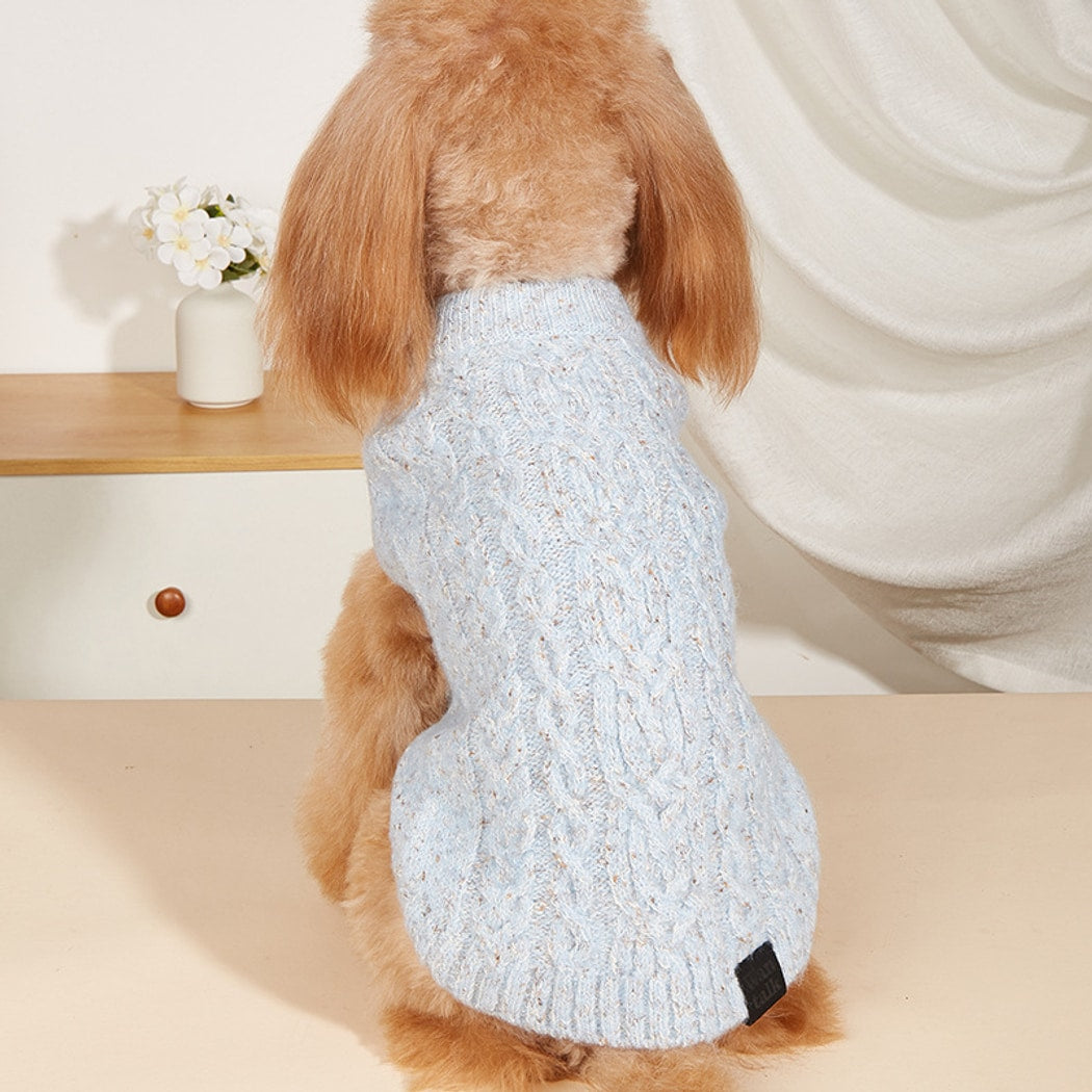 Ozzie - Speckled Ear Cutout Dog Pullover Sweater