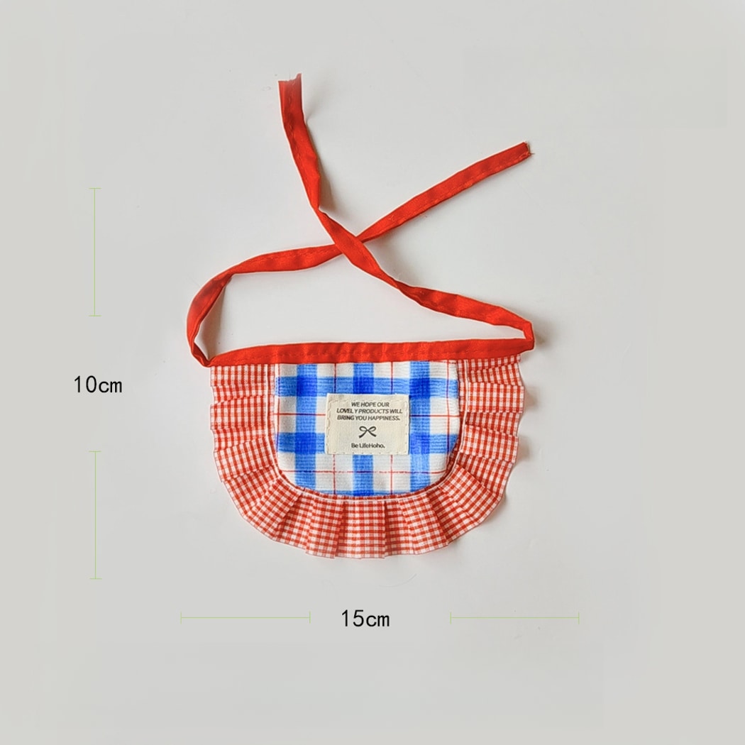 Mokka - Rustic Red and Blue Plaid Pet Bib