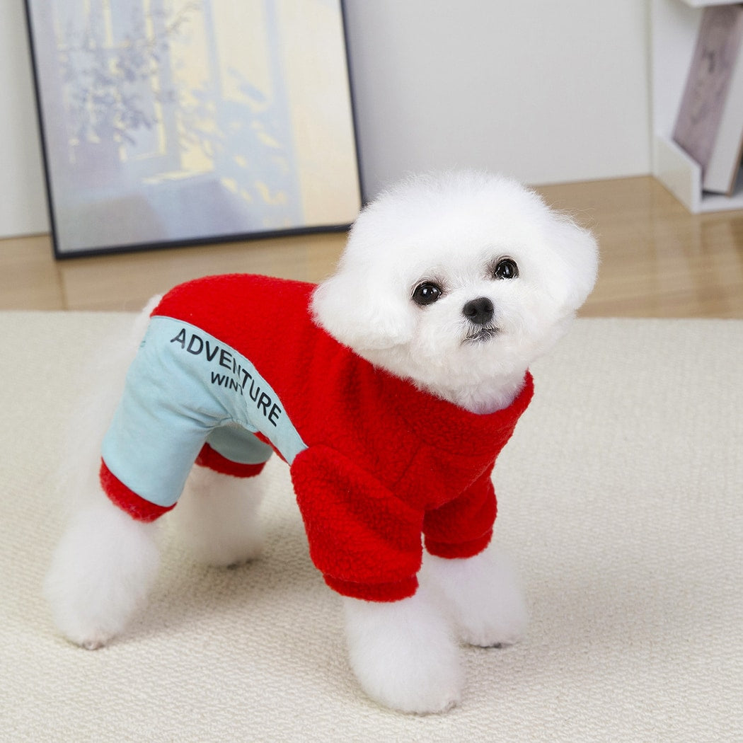 Ozzie - Letter Trim Color Block Dog Jumpsuit