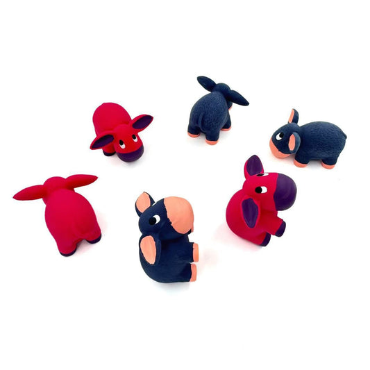 Petkin - Donkey Dog Toy | Squeaky Animal Chew Toy | Small Rubber Pet Toy