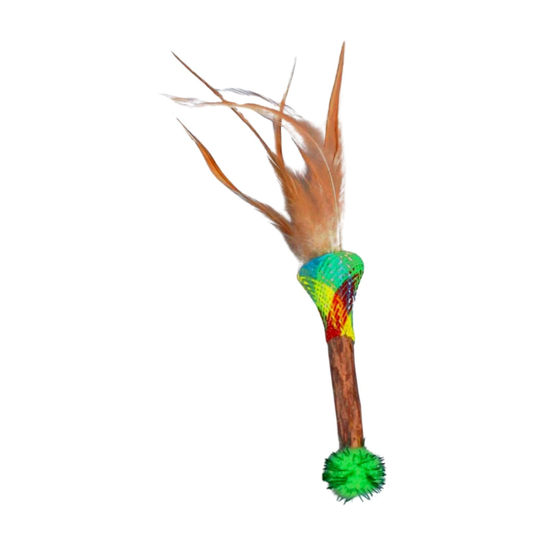 Moo - Feather Stick Pom Interactive Cat Toy