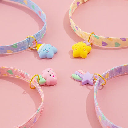 Mokka - Adjustable Heart Print Princess Style Cat Collar