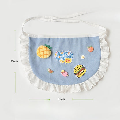 Mokka - Pineapple Ruffle-Trim Bib Pet Neckwear
