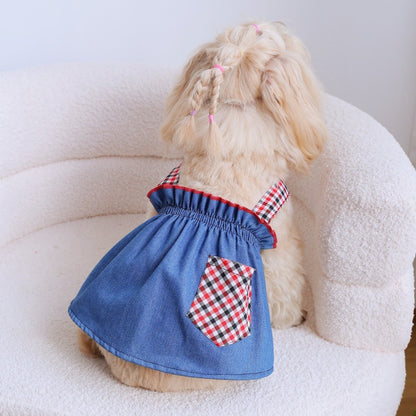 Ozzie - Everyday Plaid Pocket Detail Pet Dress