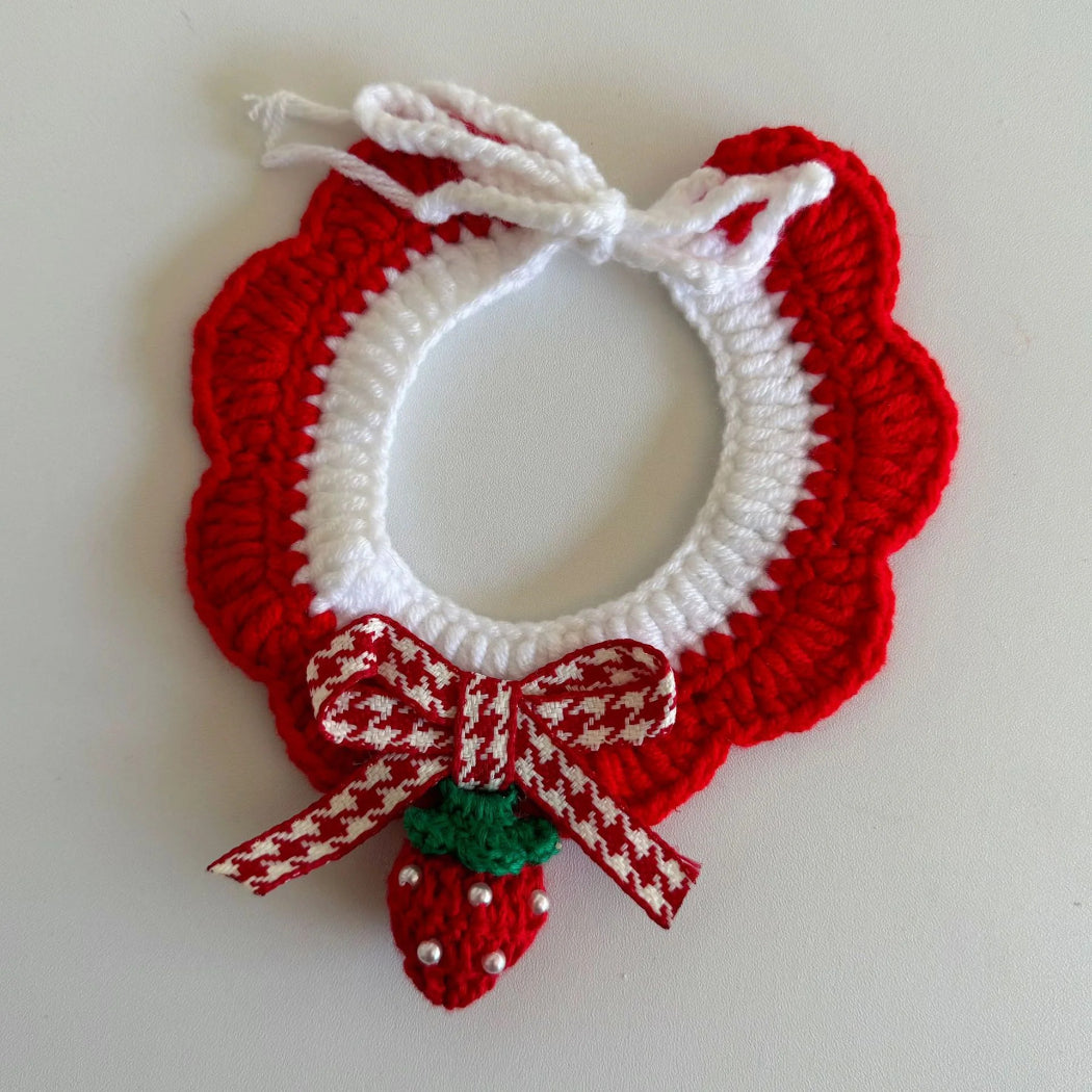 Mokka - Floral Fruit Crochet Pet Collar