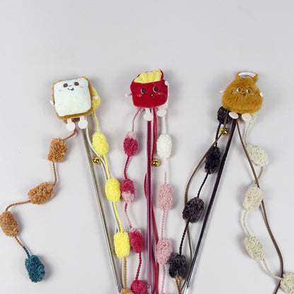 Moo - Playful Food Theme Plush Cat Wand Toy
