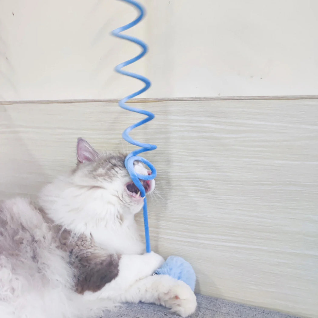 Moo - Hanging Pom Pom Cat Toy