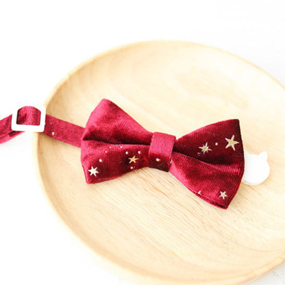 Mokka - Decorative Bow Tie Collar with Bell for Cats