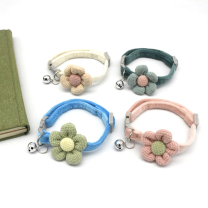 Mokka - Floral Bell Casual Pet Neck Collar for Cats