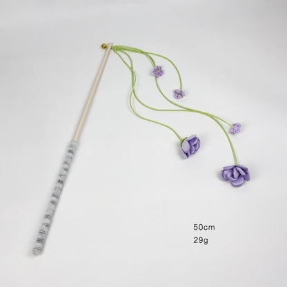 Moo - Flower Bell Cat Teaser Wand Toy