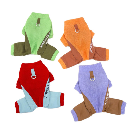 Ozzie - Letter Trim Color Block Dog Jumpsuit